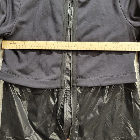 Athleta Windy Point Jacket Women’s Small Black Hooded Rose Gold Trim - Picture 6 of 10